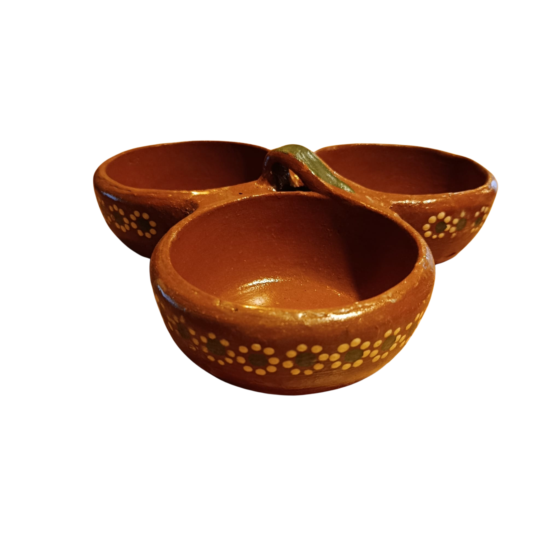 Plato Salsero Mexicain en Terre Cuite 3 Compartiments – Image 2